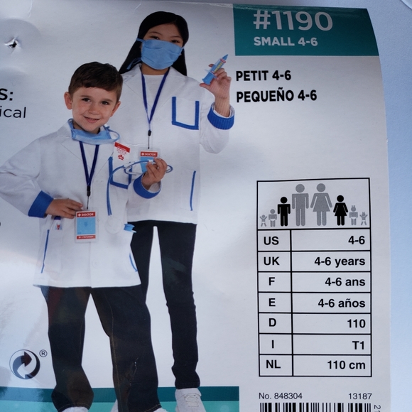 Kids Doctors Halloween Costume New - Picture 2 of 5